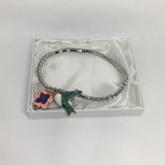 *HP!* New in Box Hummingbird Rhinestone Charm Anklet - Picture 6 of 8